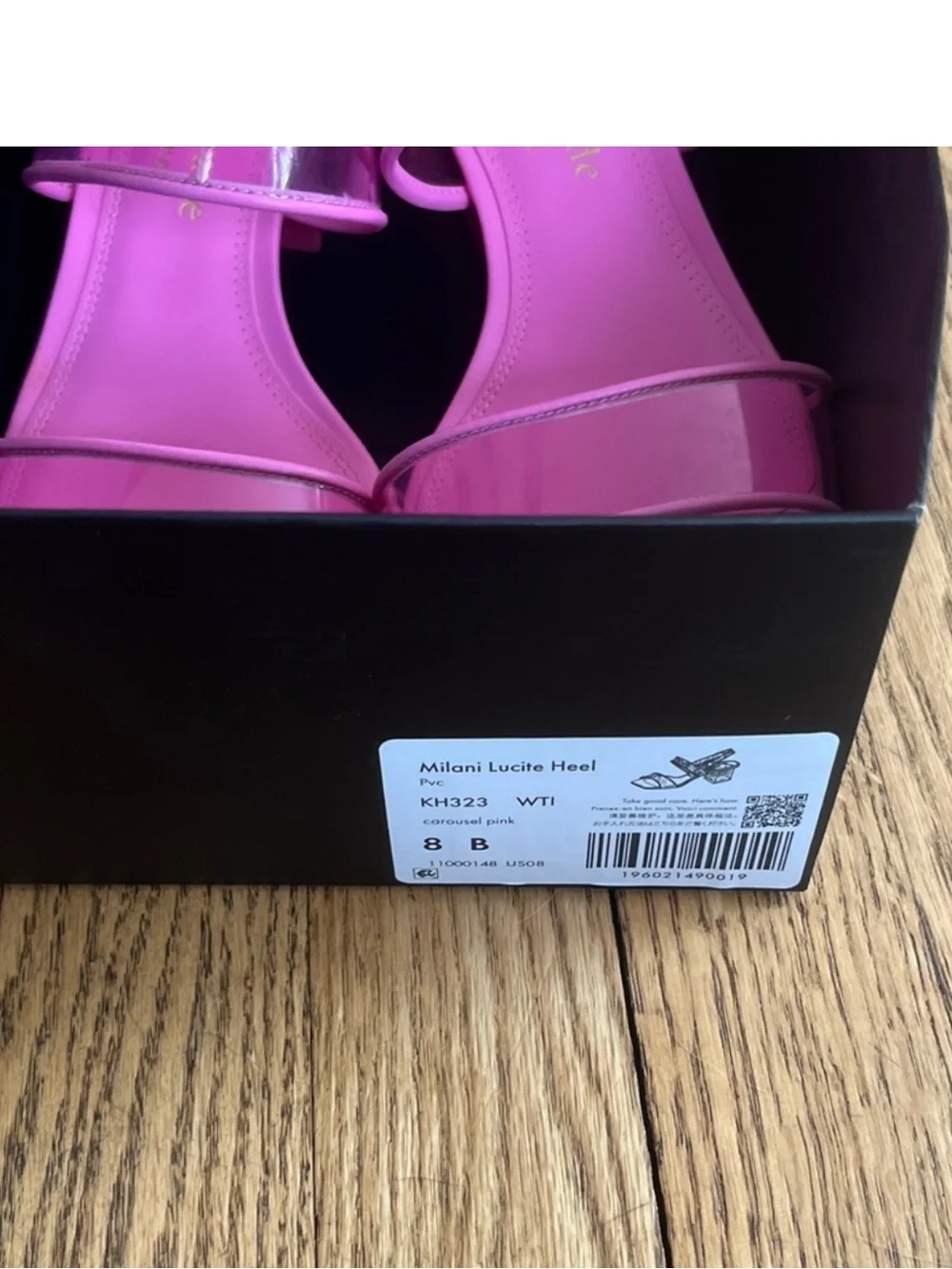 KATE SPADE Pink  Milani Lucite Block Heel Sandal